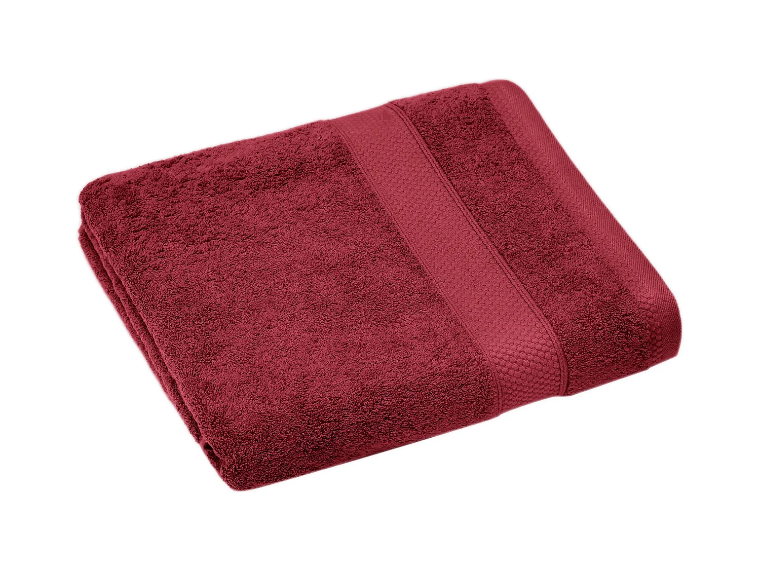 Drap de douche coton 550 g/m2 70x130 cm NAÏA rouge Carmin