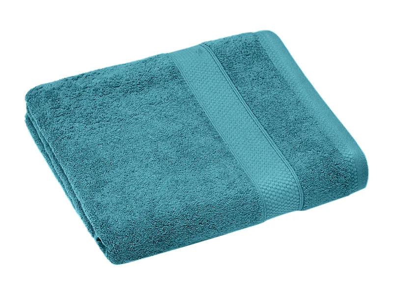 Drap de douche coton 550 g/m2 70x130 cm NAÏA bleu Cérulé