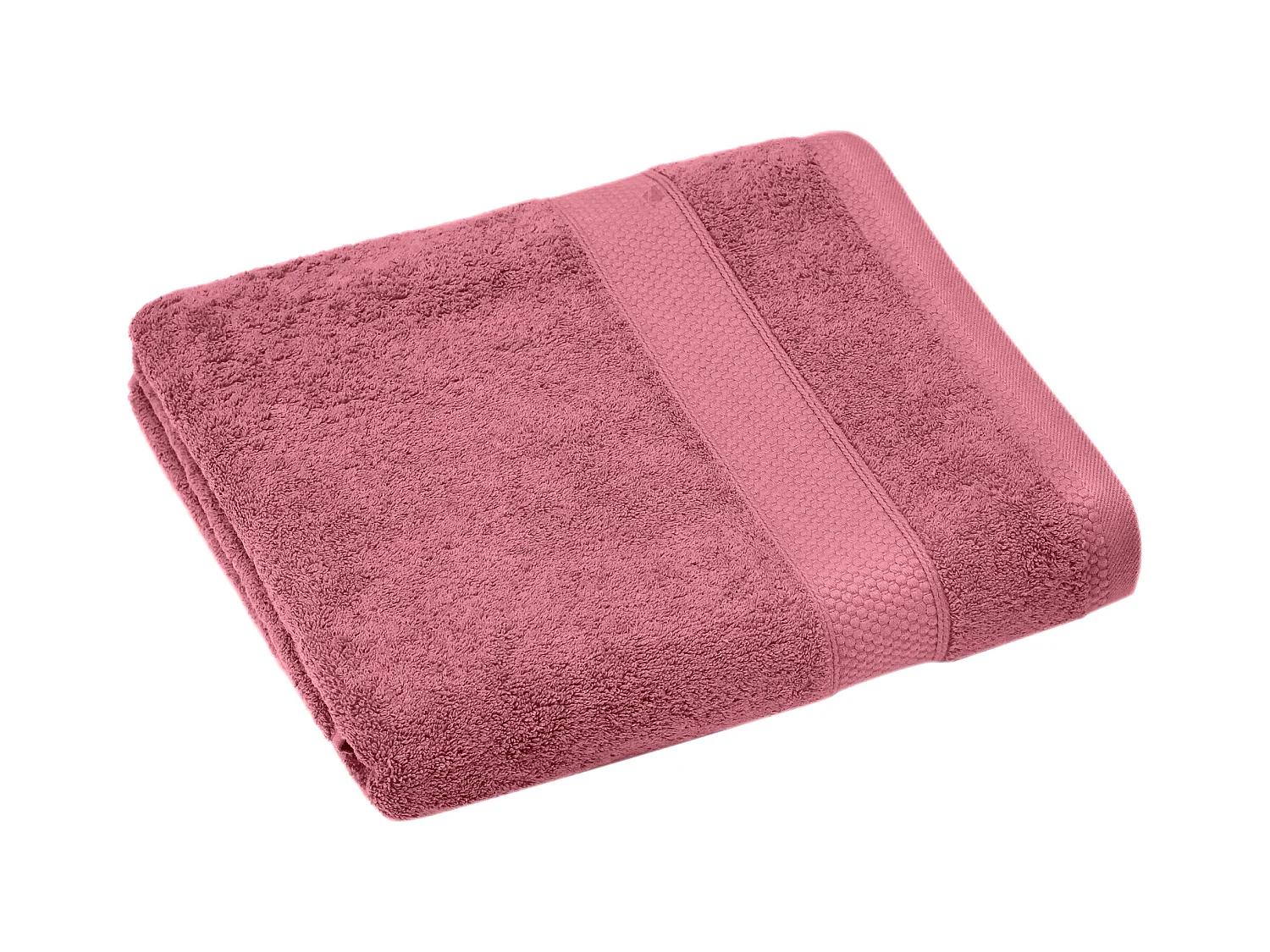 Drap de douche coton 550 g/m2 70x130 cm NAÏA rose Bois de rose