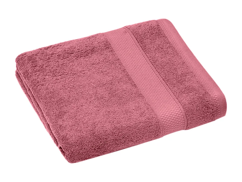 Drap de douche coton 550 g/m2 70x130 cm NAÏA rose Bois de rose
