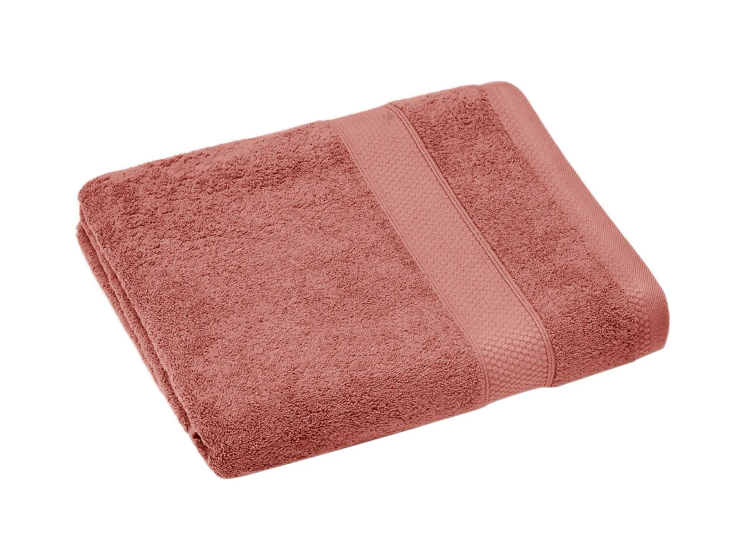 Serviette de toilette coton 550 g/m2 50x90 cm NAÏA rose Pêche