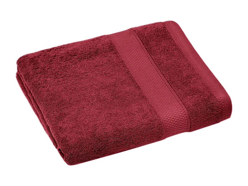 Serviette de toilette coton 550 g/m2 50x90 cm NAÏA rouge Carmin