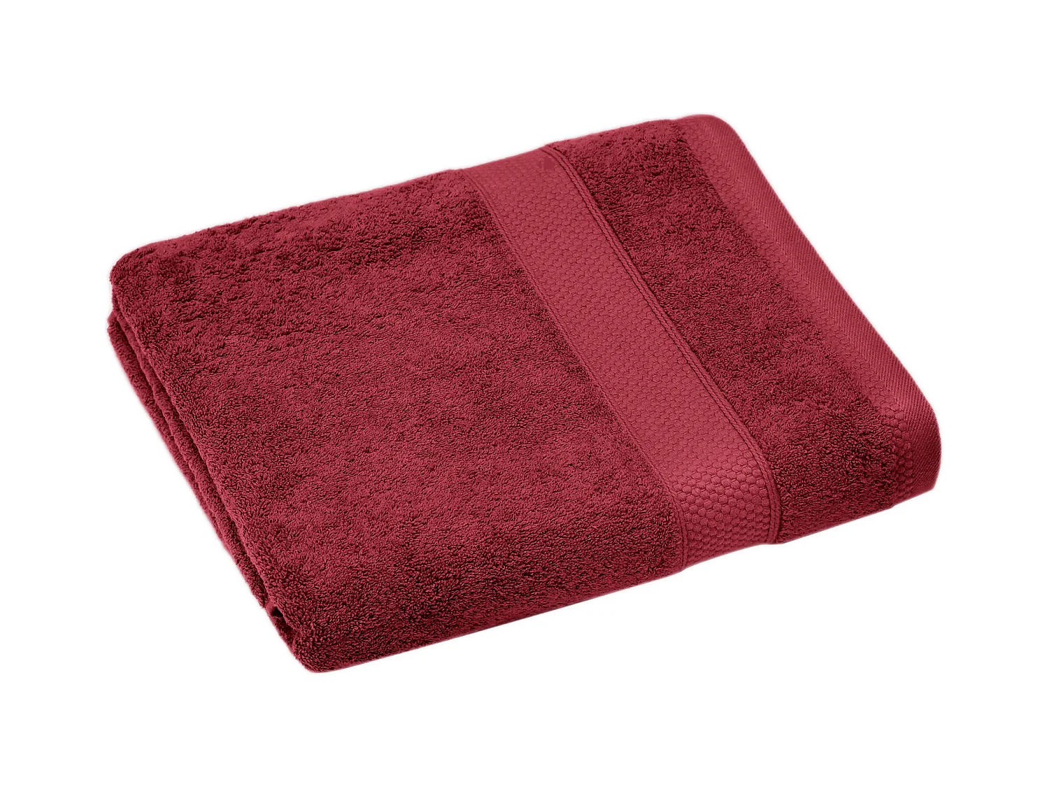 Serviette de toilette coton 550 g/m2 50x90 cm NAÏA rouge Carmin