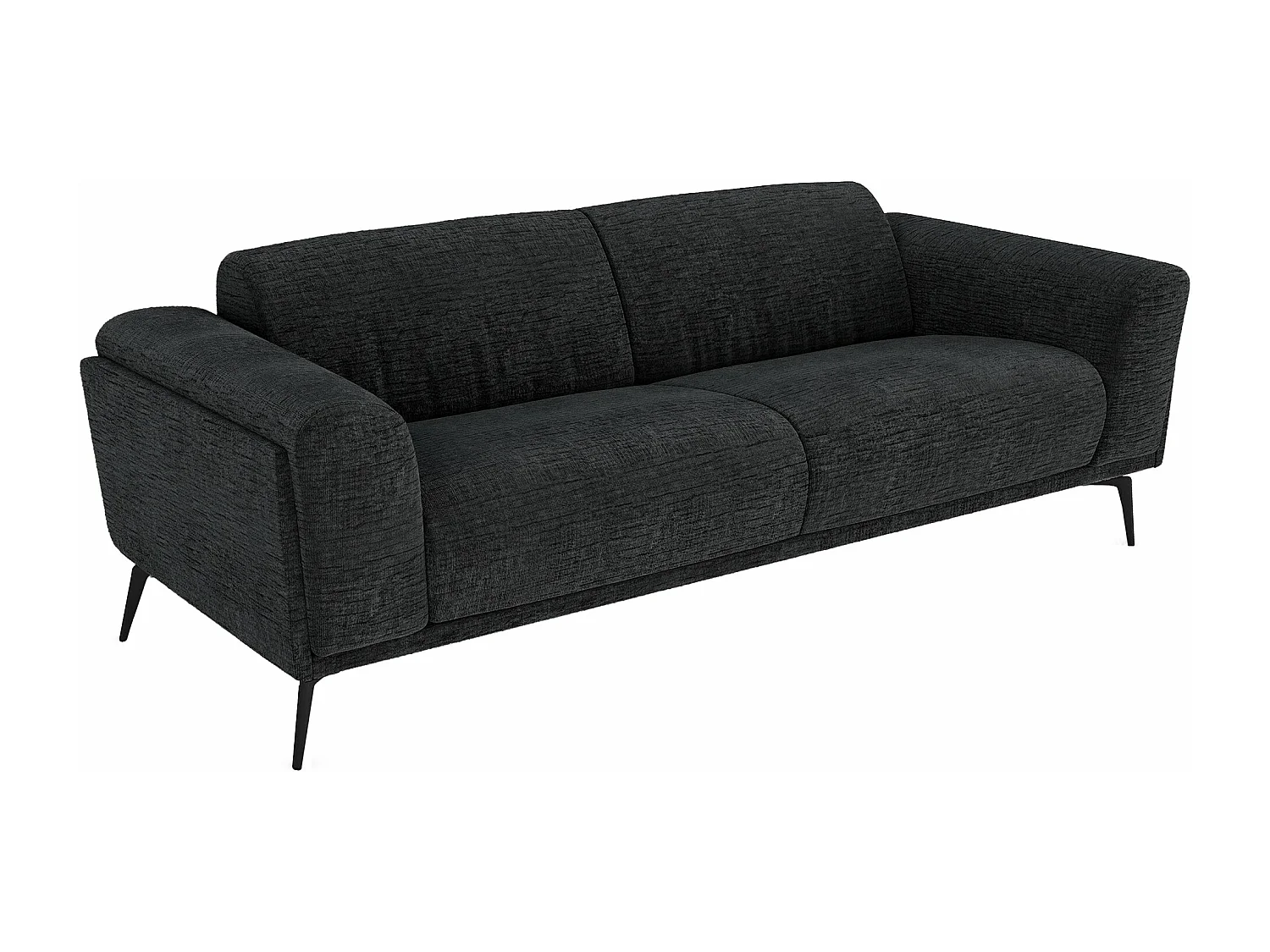 Canapé 3 places velours à motifs Anthracite foncé 220cm SWANN