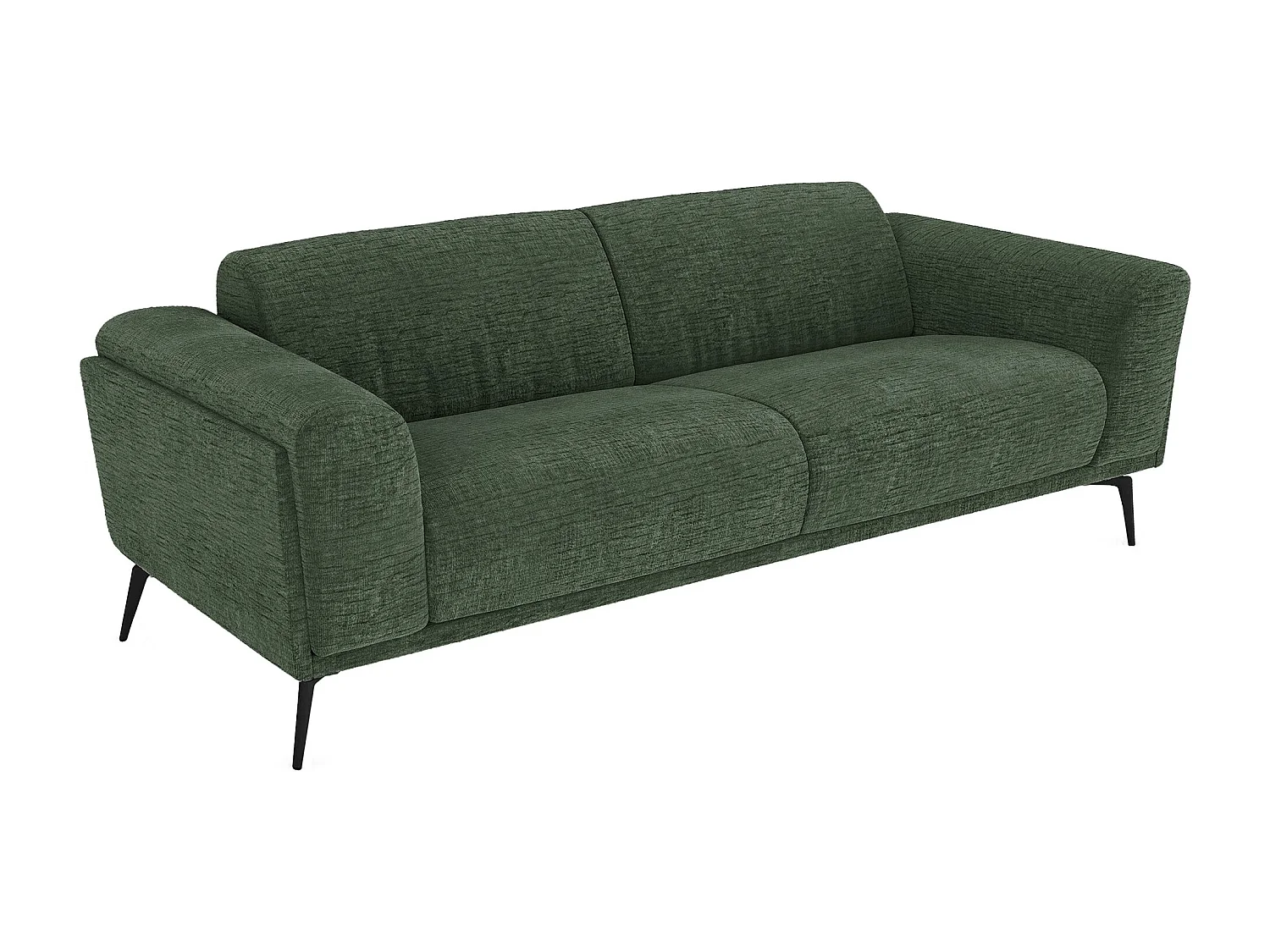 Canapé 3 places velours à motifs vert émeraude 220cm SWANN