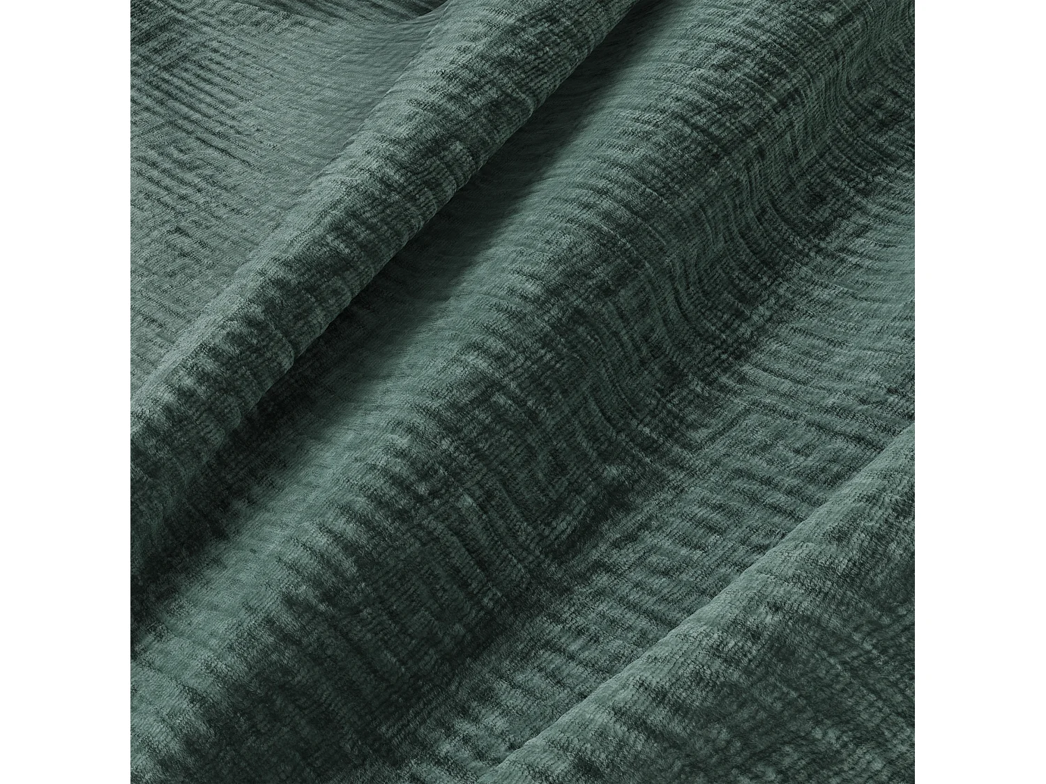 Canapé 3 places velours à motifs vert émeraude 220cm SWANN