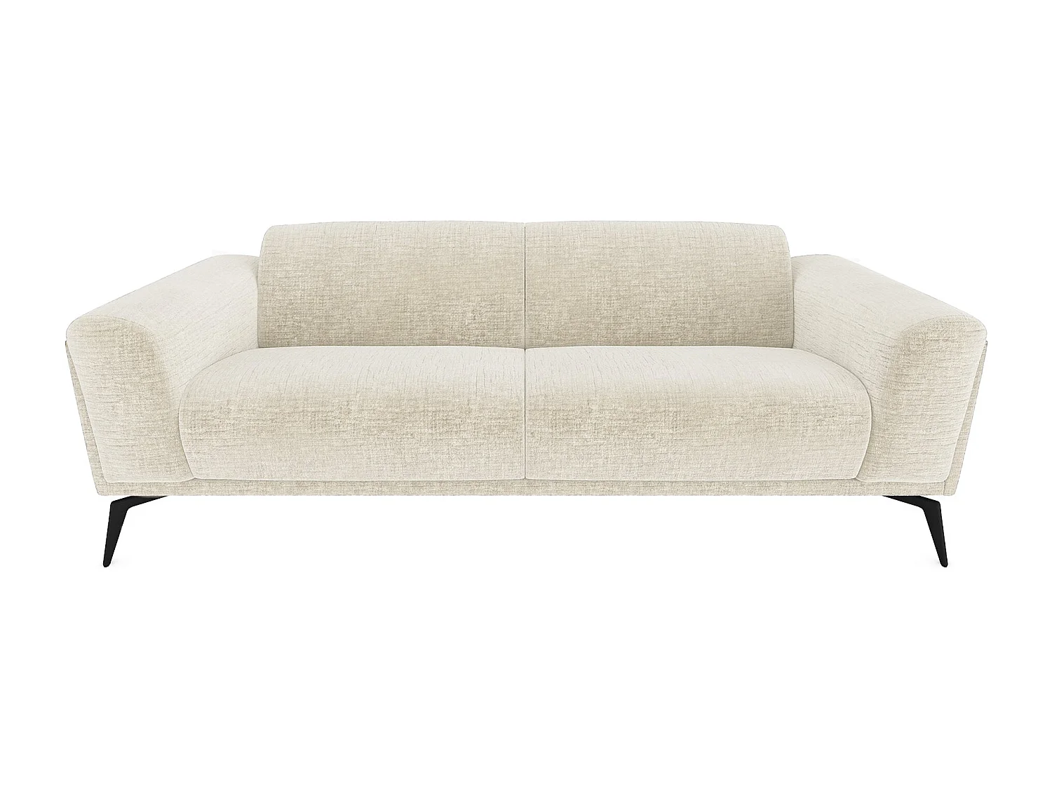 Canapé 3 places velours à motifs crème 220cm SWANN