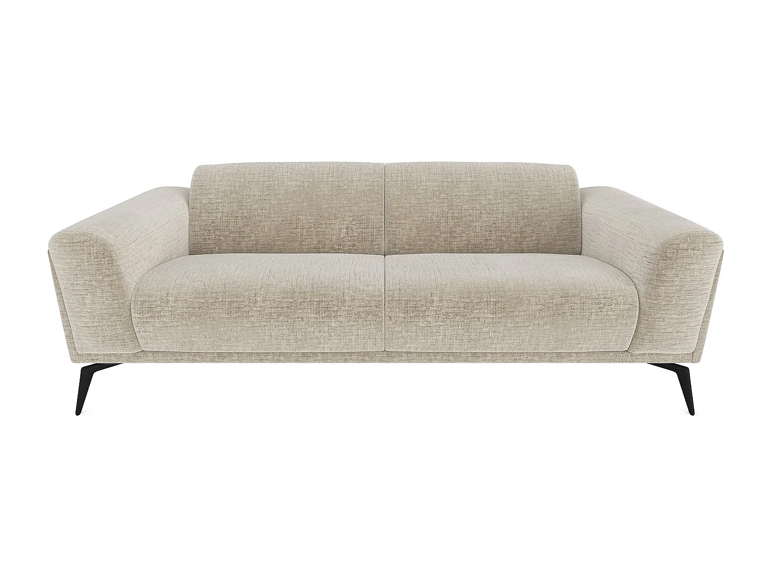 Canapé 3 places velours à motifs beige 220cm SWANN