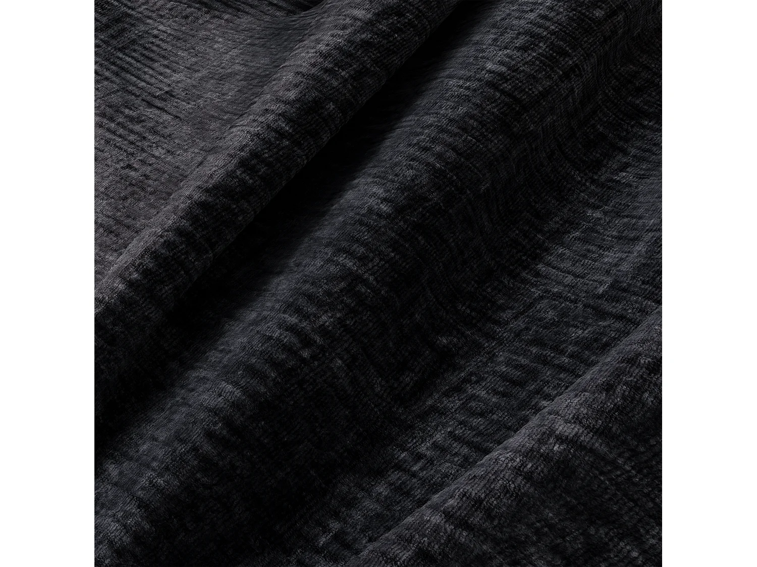 Canapé d'angle panoramique 5 places en velours gris anthracite