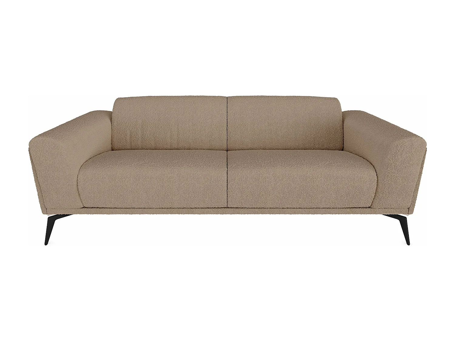 Canapé 3 places bouclette taupe 220cm SWANN