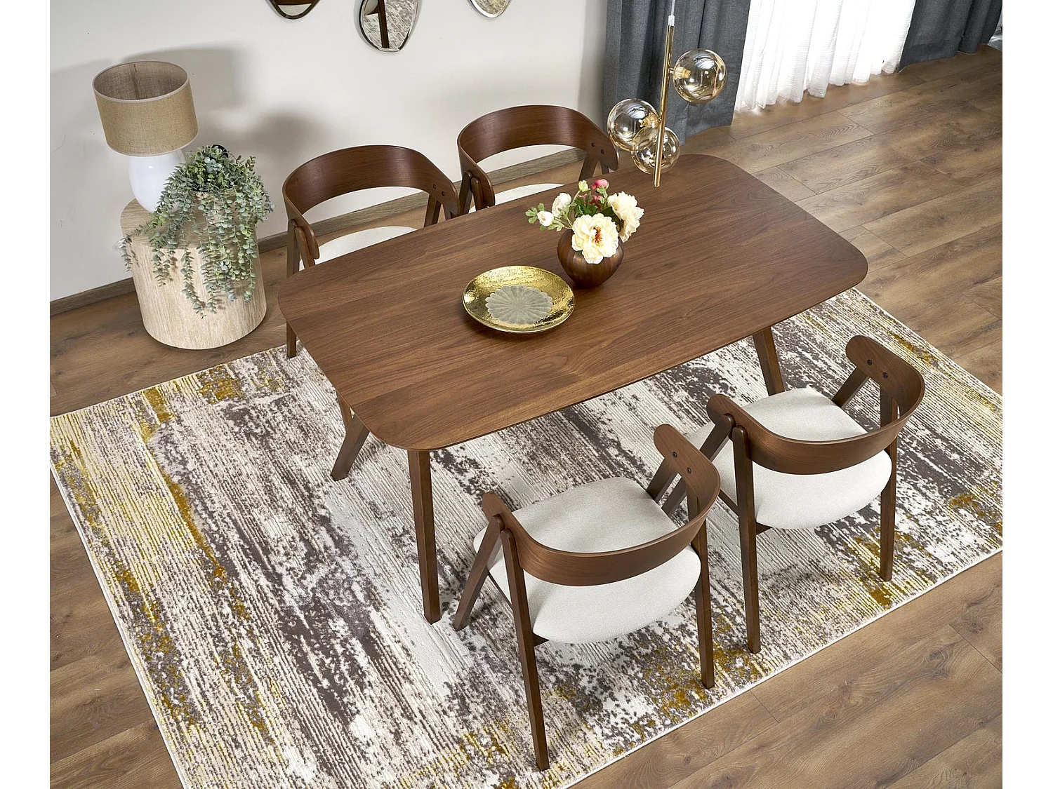 Table à manger Miguel (90x160)/Vernis/Marron