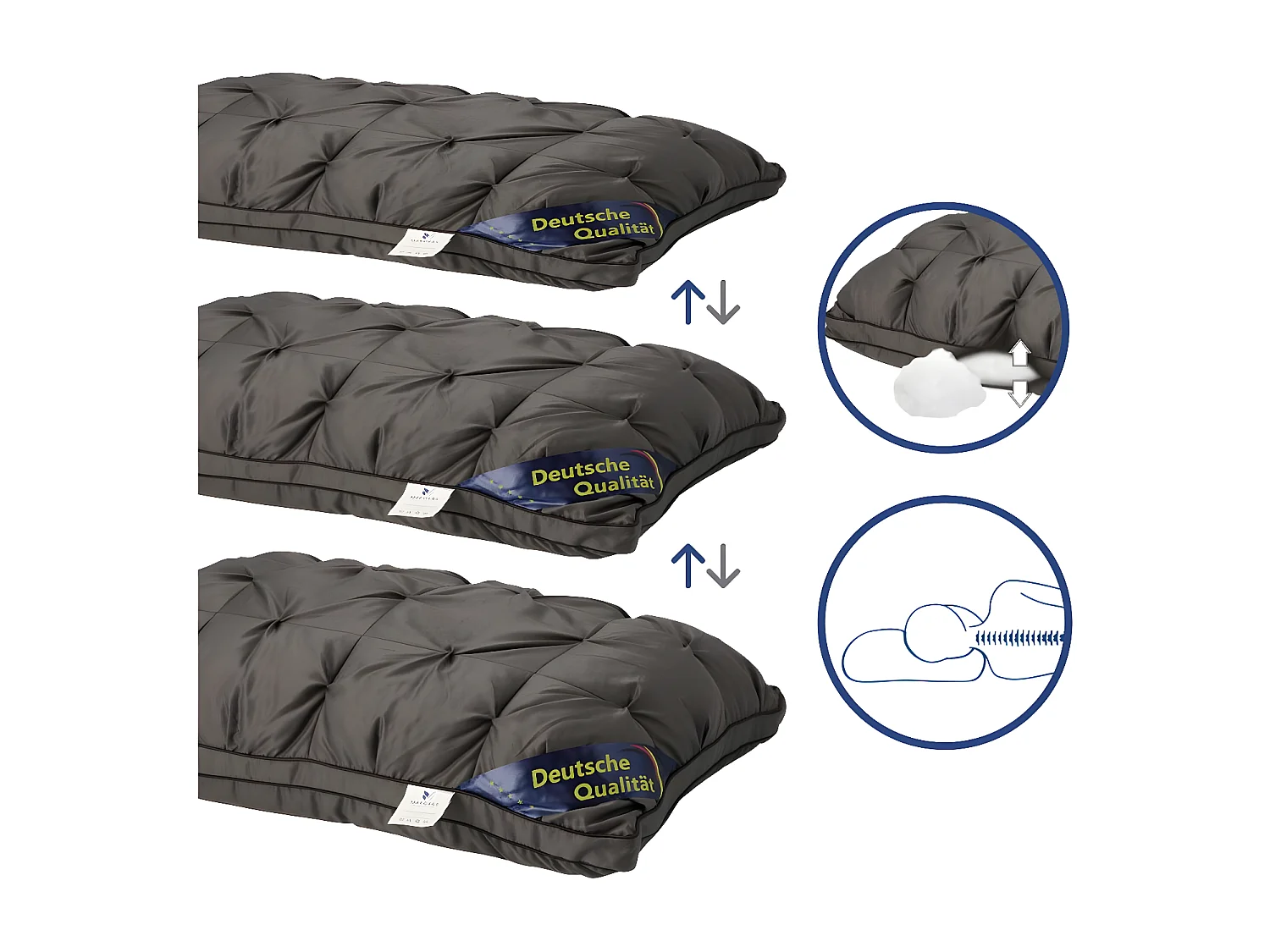 2er Set Baumwoll Kopfkissen