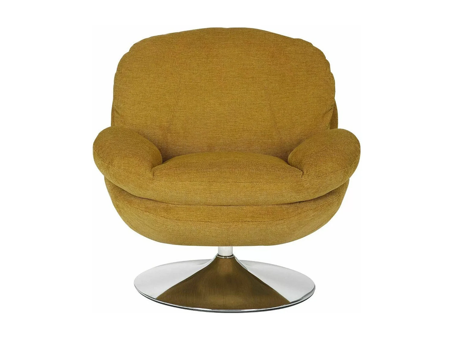 Fauteuil pivotant vintage jaune curry Noche