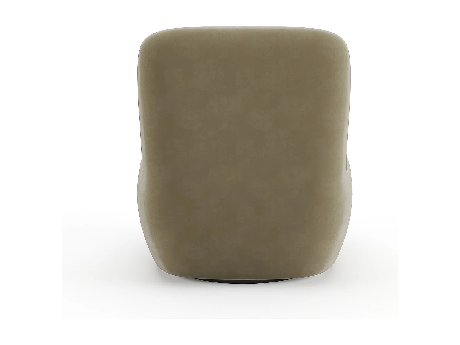 Fauteuil de salon pivotant en tissu velours beige JENA