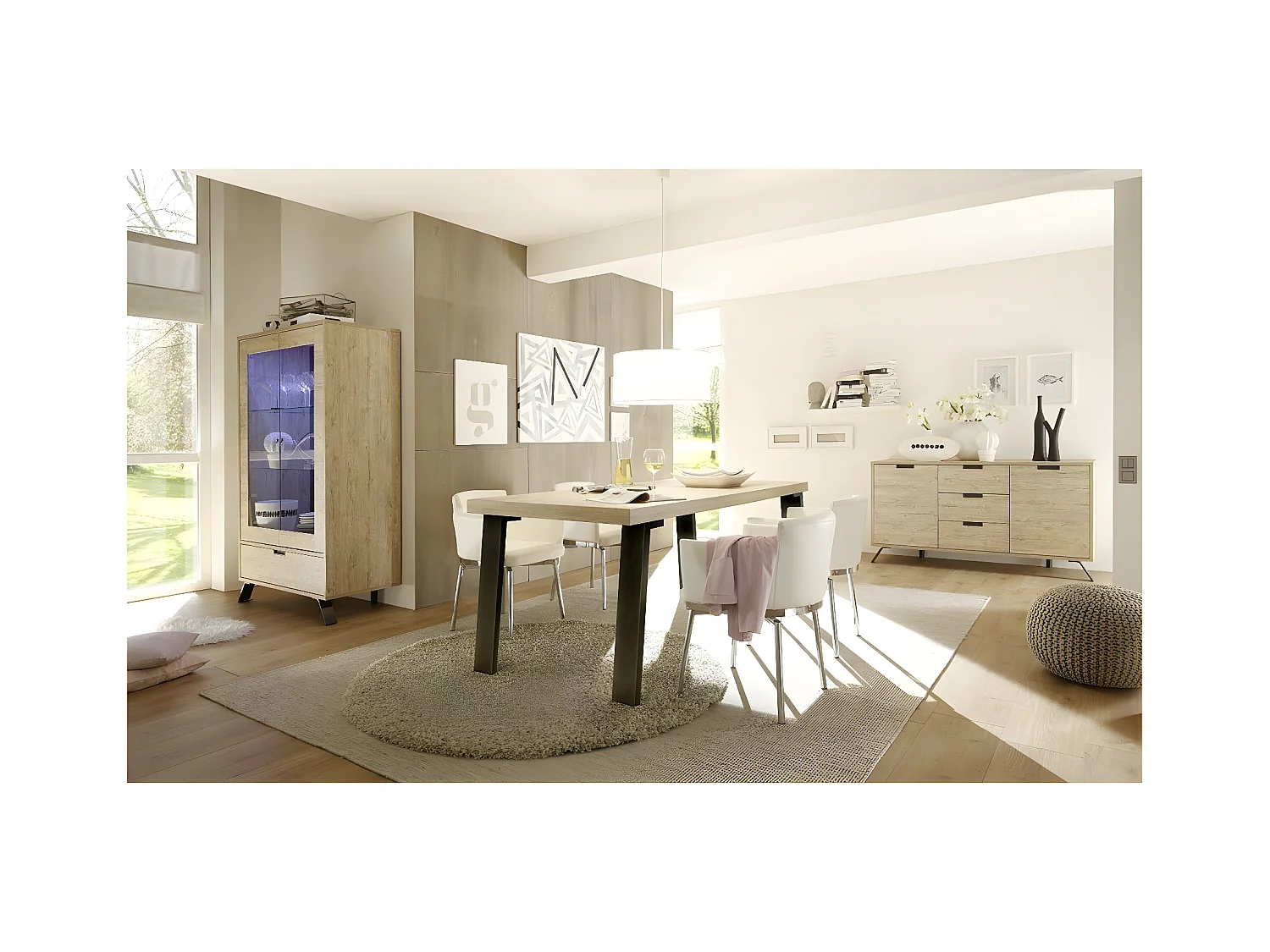 Buffet 2 deuren en 3 laden L156 cm - Palma