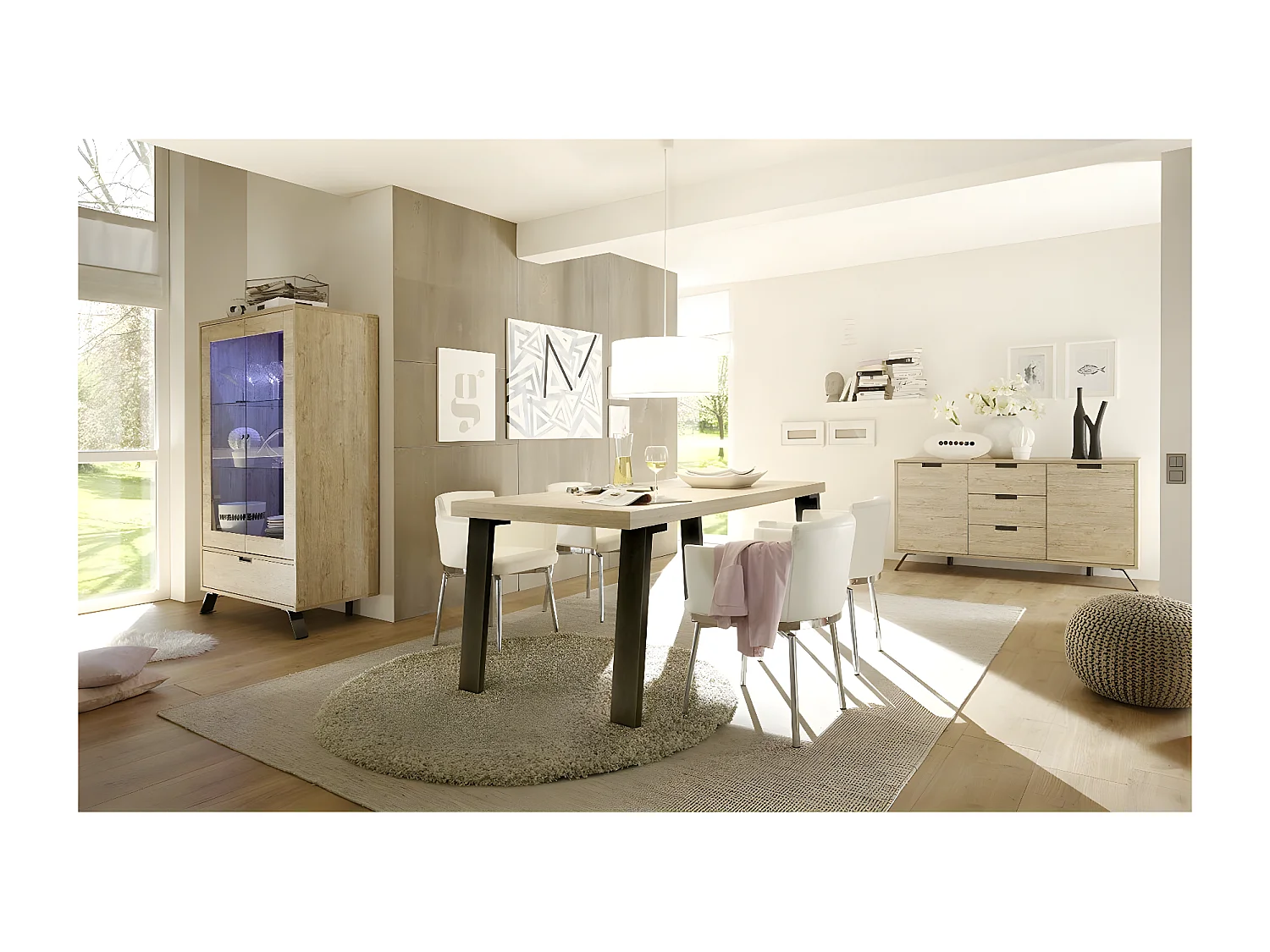 Buffet 2 deuren en 3 laden L156 cm - Palma