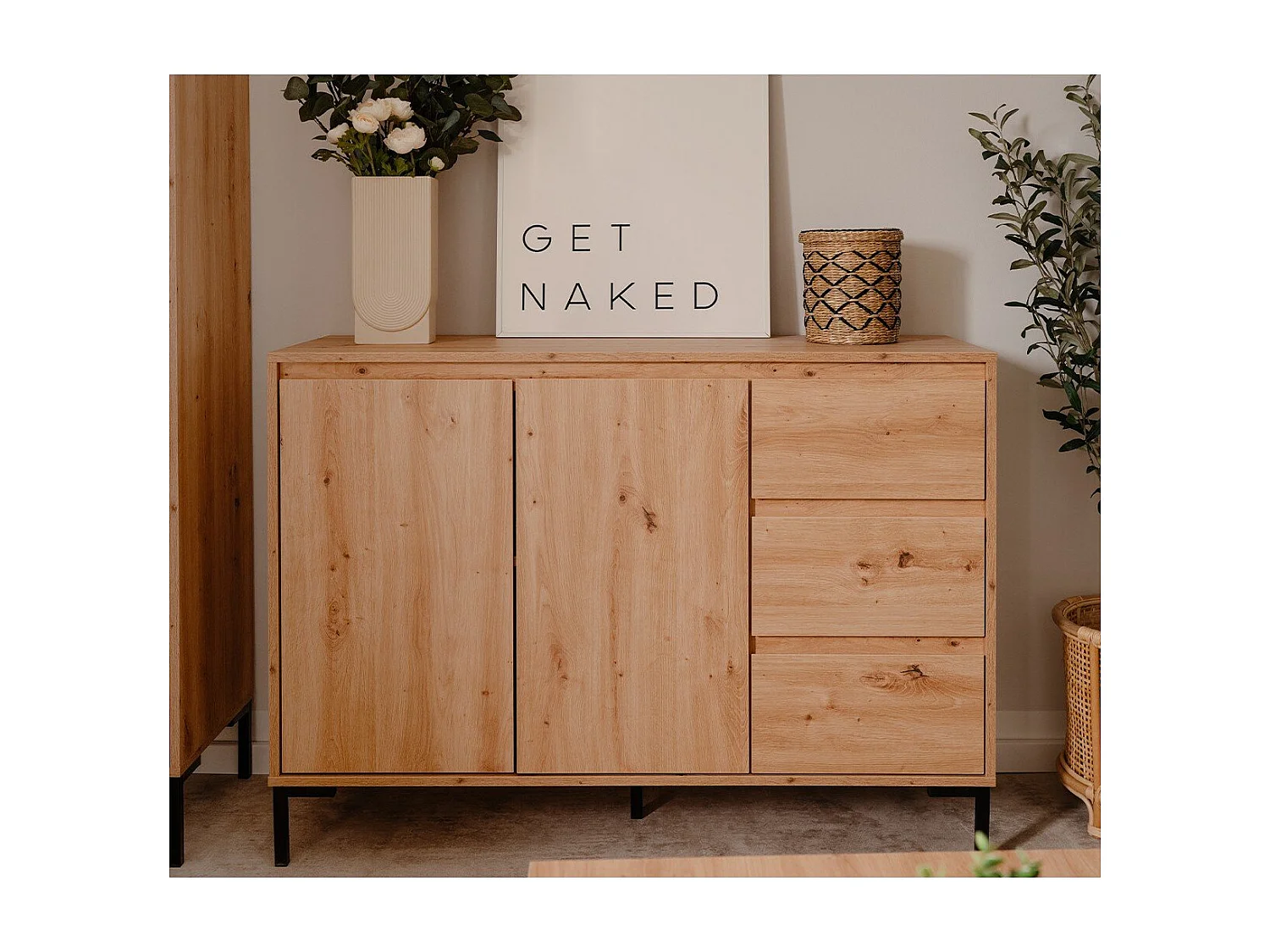 Buffet 2 deuren 3 laden en 1 plank L120 cm - PLOCK