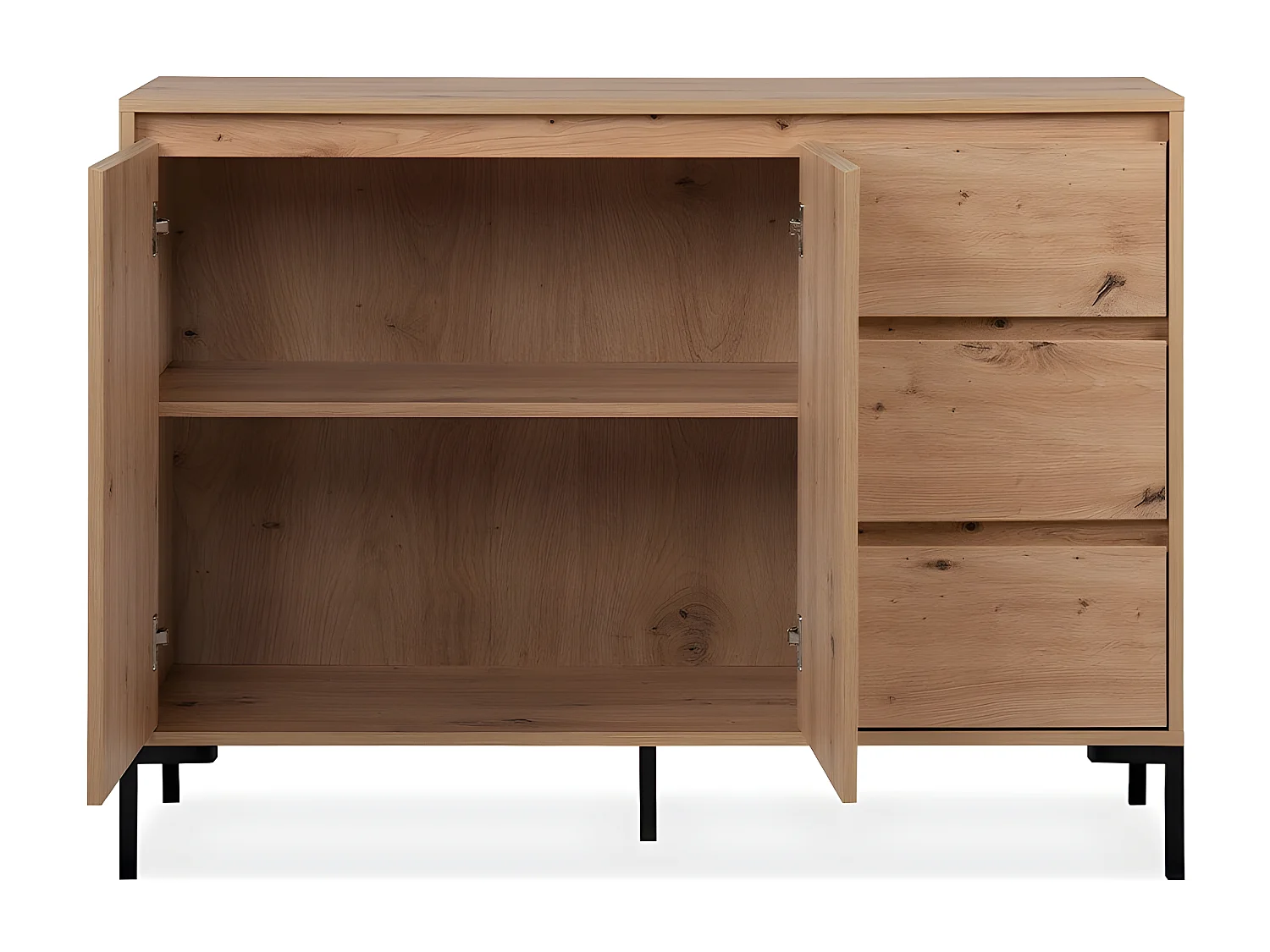 Buffet 2 deuren 3 laden en 1 plank L120 cm - PLOCK