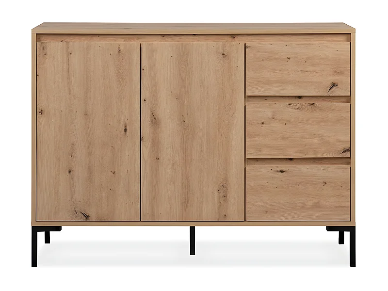 Buffet 2 portes 3 tiroirs L120 cm PLOCK