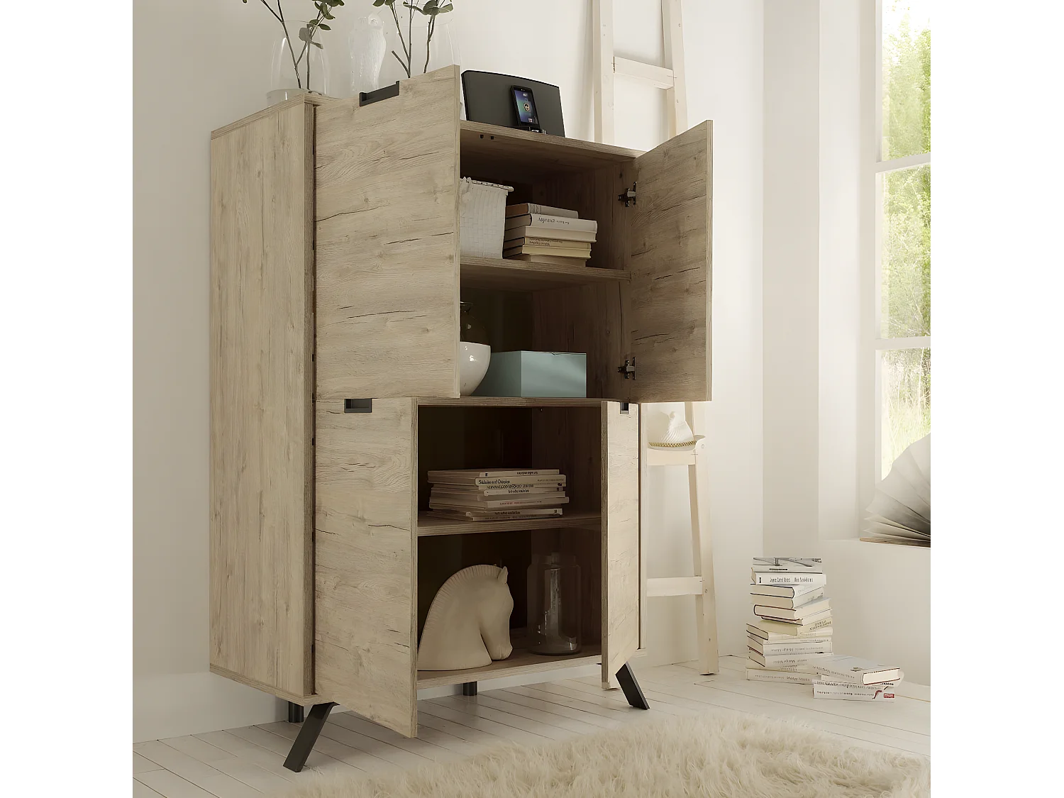 Highboard mit 4 Türen L106 cm - Palma