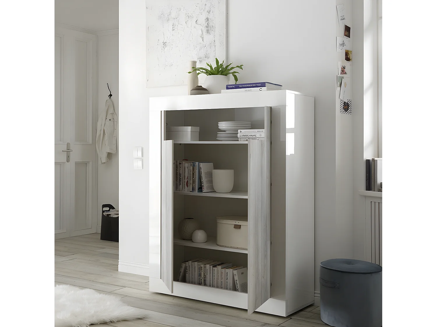 Buffet Haut 2 portes battantes H144 cm - Urbino
