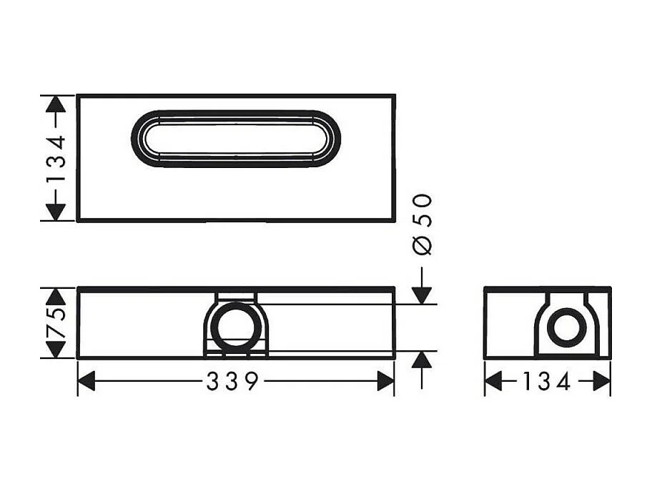 HANSGROHE Corps d'encastrement pour caniveau de douche linéaire uBox