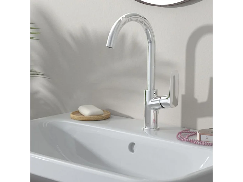 Mitigeur lavabo haut HANSGROHE Logis 210 sans tirette et sans vidage + nettoyant Briochin