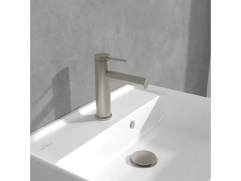 VILLEROY ET BOCH Loop & Friends Mezclador de lavabo con tirador Níquel Cepillado Mate