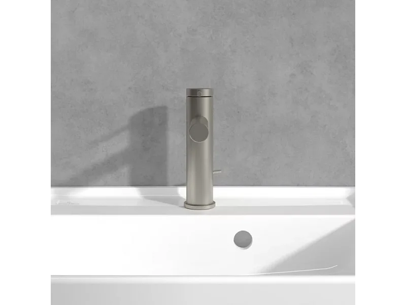 VILLEROY ET BOCH Loop & Friends Mezclador de lavabo con tirador Níquel Cepillado Mate