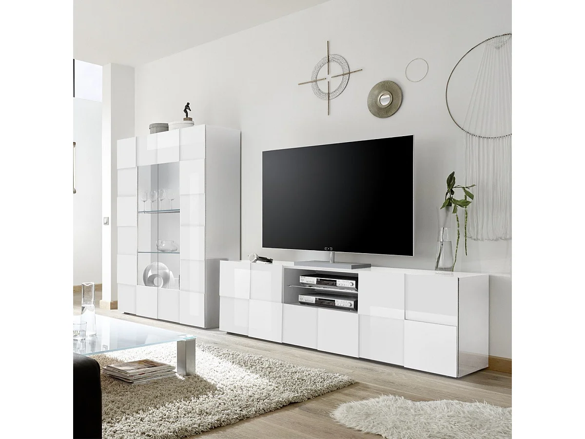 Meuble TV 2 Portes 1 Tiroir L181 cm - Dama