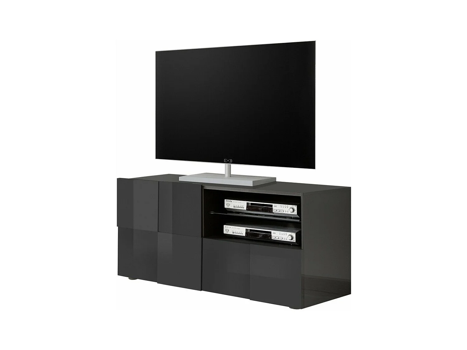 Meuble TV petit 1 porte et 1 tiroir L121 cm - Dama
