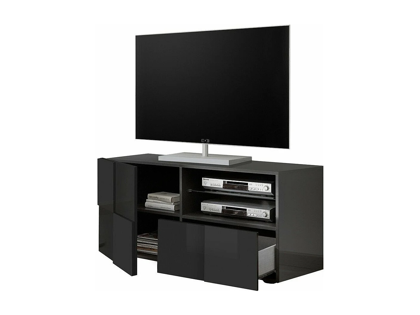 TV-Möbel klein 1 Tür und 1 Schublade L121 cm - Dama