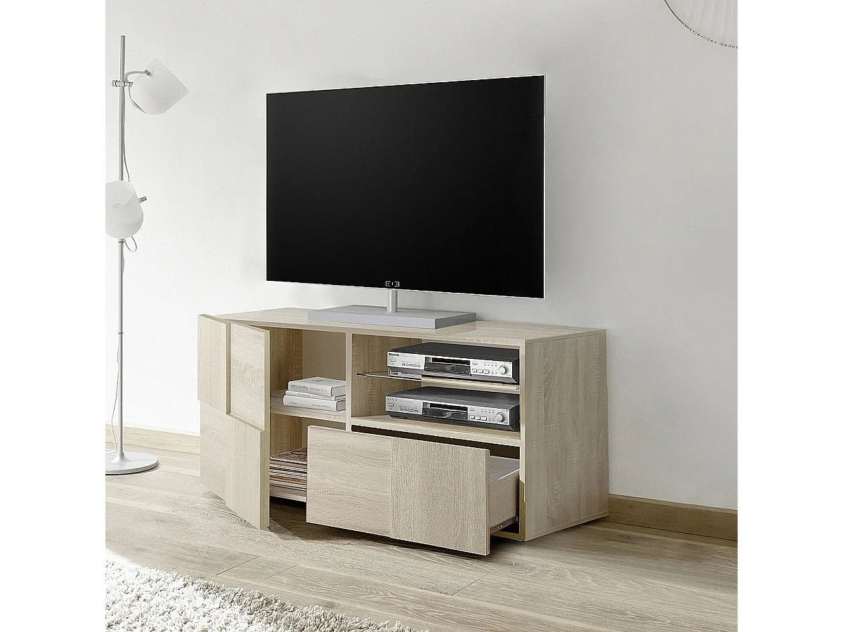 TV-Möbel klein 1 Tür und 1 Schublade L121 cm - Dama