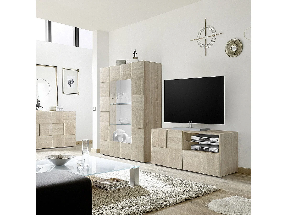 TV-Möbel klein 1 Tür und 1 Schublade L121 cm - Dama