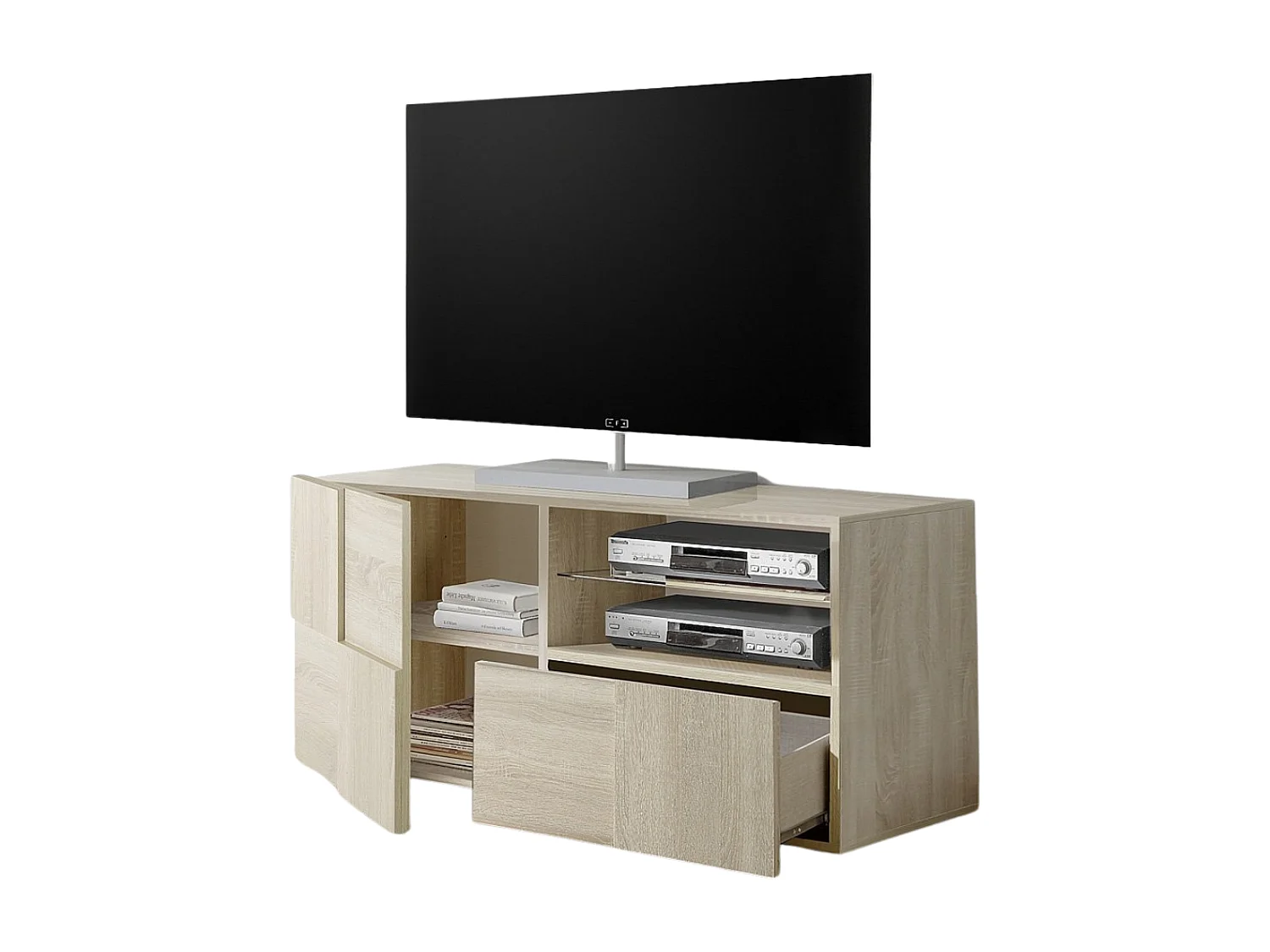 TV-Möbel klein 1 Tür und 1 Schublade L121 cm - Dama