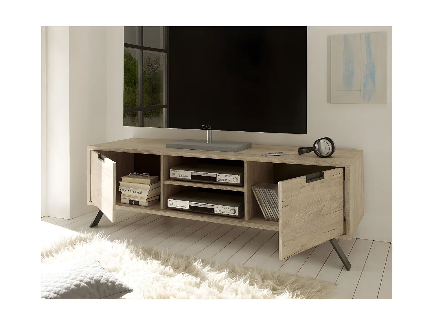 Mueble de TV 2 puertas L156 cm - Palma