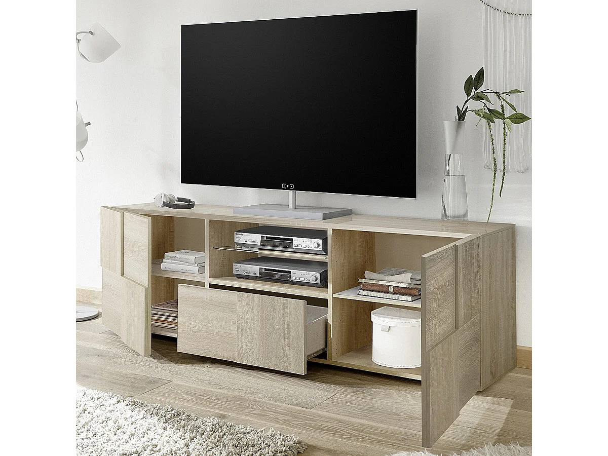 TV-meubel 2 deuren 1 lade L181 cm - Dama
