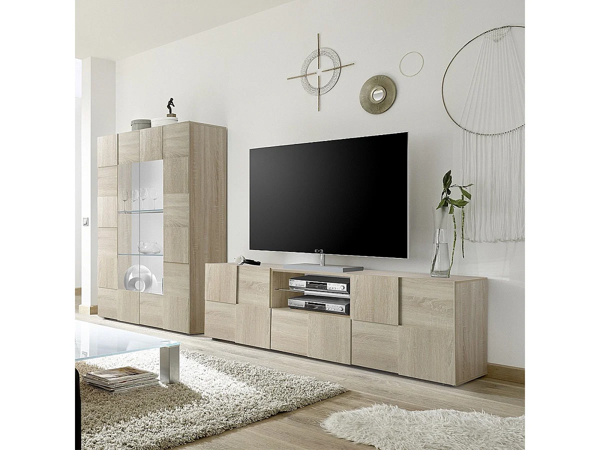 TV-meubel 2 deuren 1 lade L181 cm - Dama