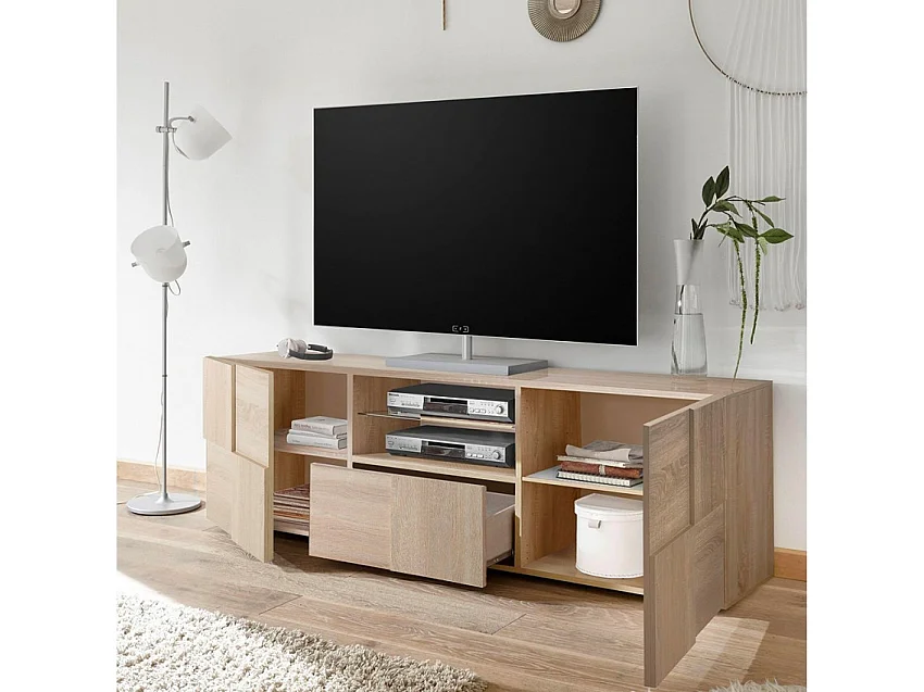 TV-meubel 2 deuren 1 lade L181 cm - Dama