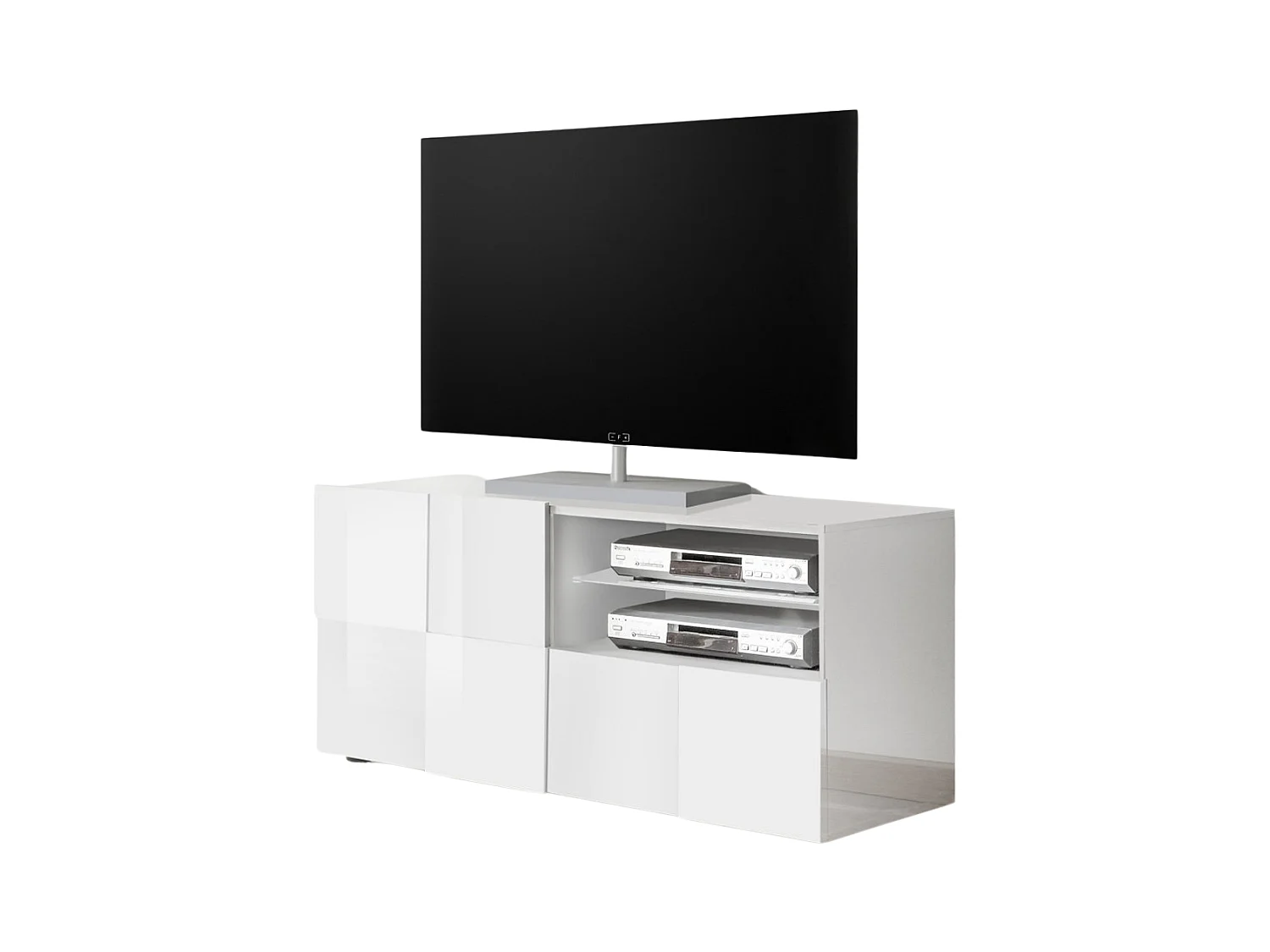 Meuble TV petit 1 porte et 1 tiroir L121 cm - Dama