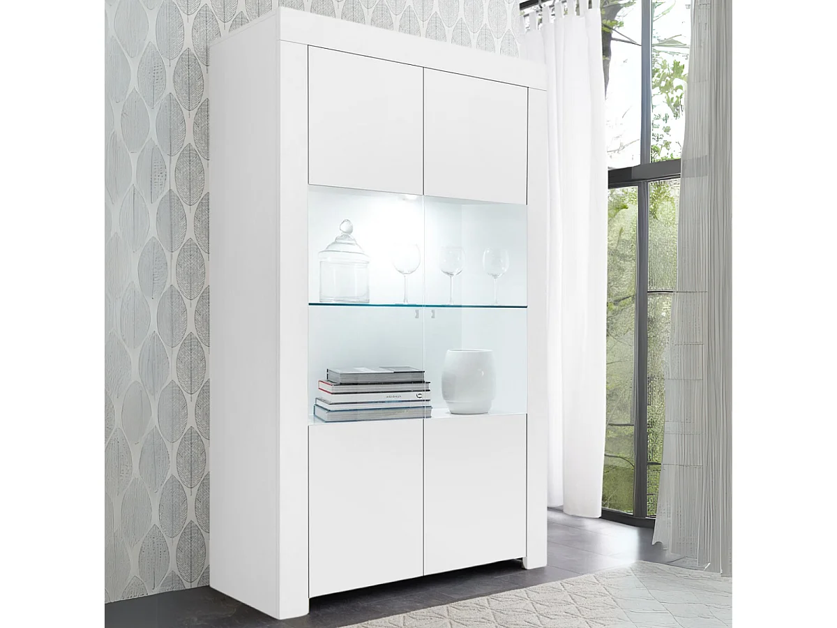 Credenza a 2 ante in vetro senza illuminazione H186 cm - Firenze