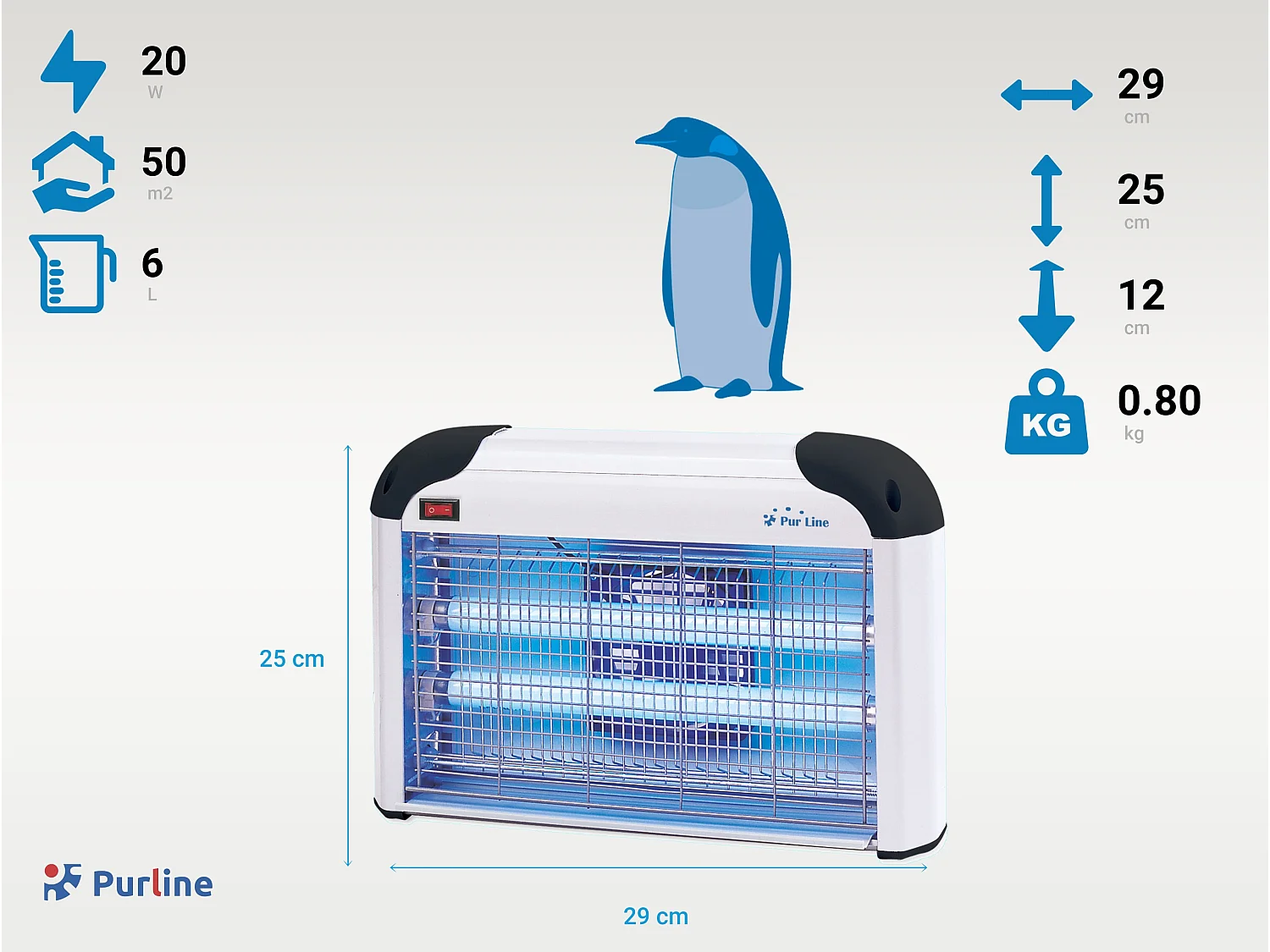 Tue Insectes Électrique 20W avec lumière ultraviolette