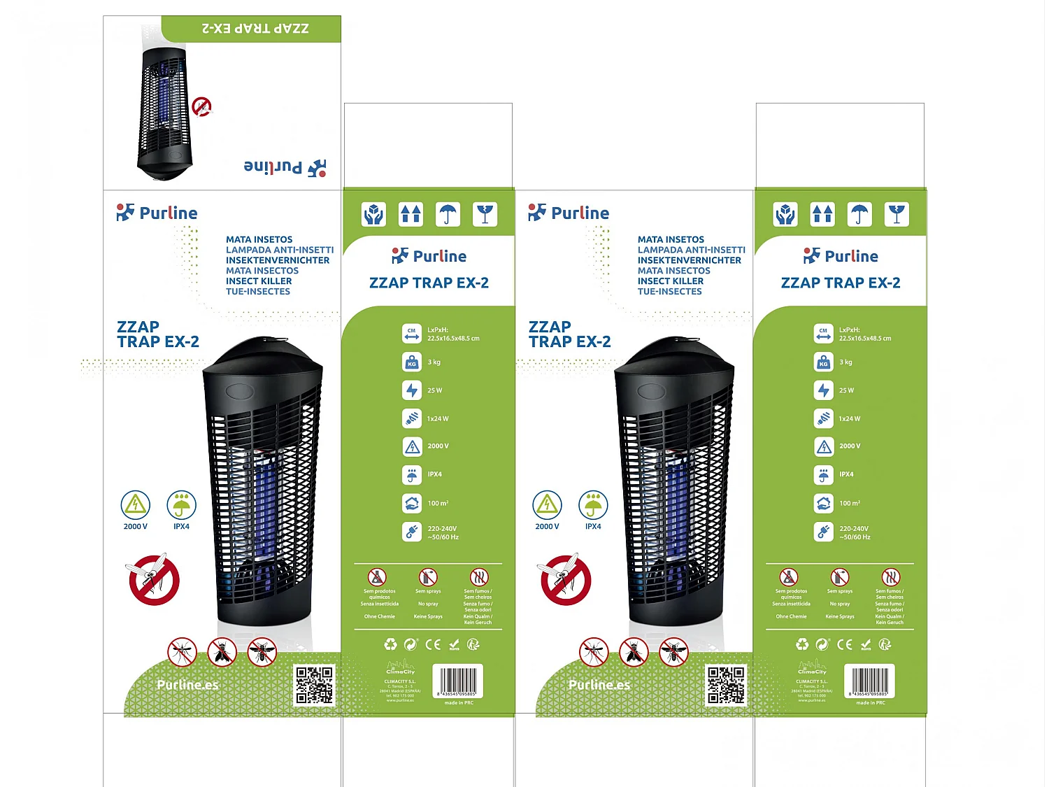 Lampe Anti-Moustiques 25W avec lumière ultraviolette