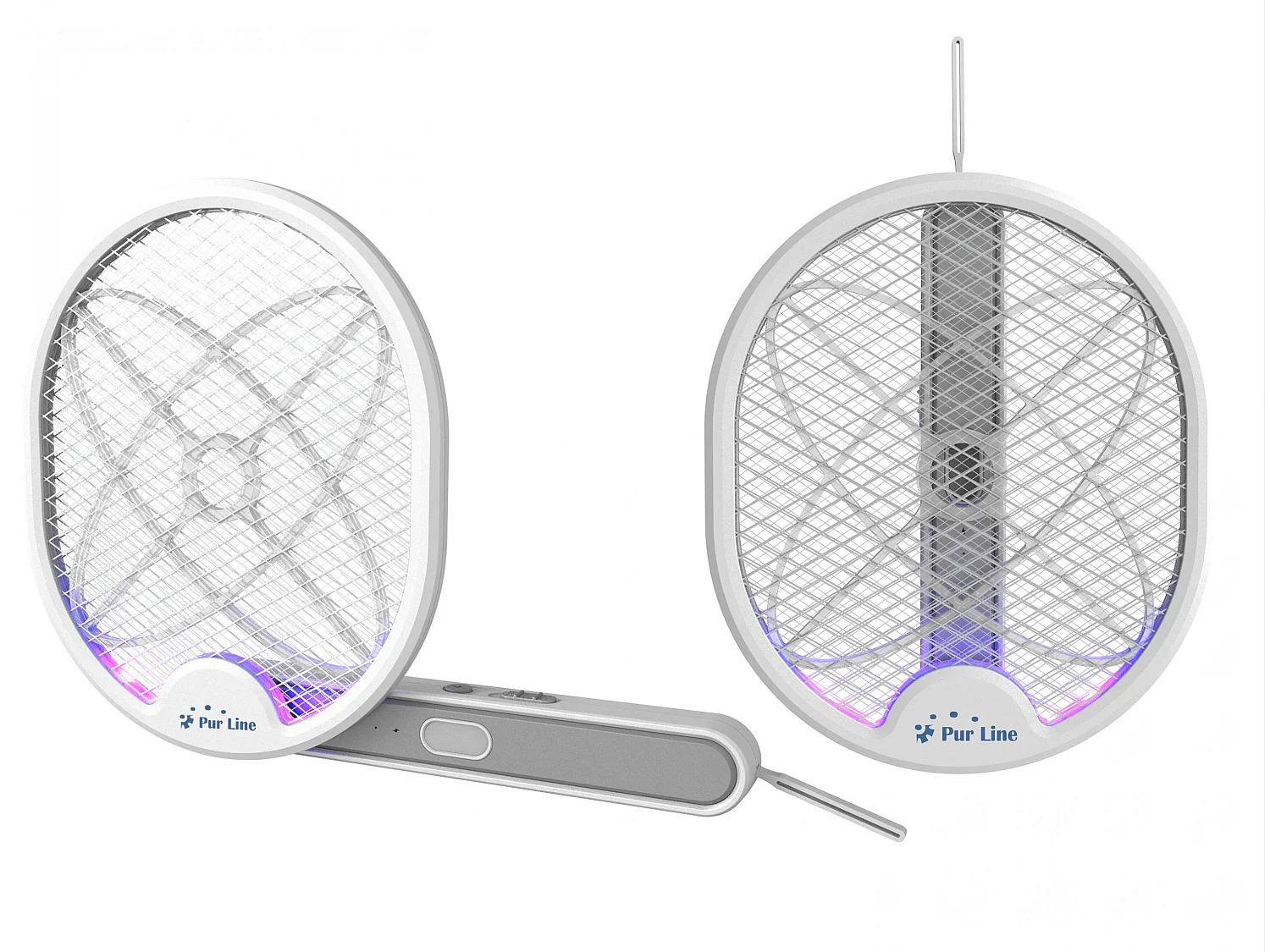 Raquette anti-insecte multi-positions avec USB
