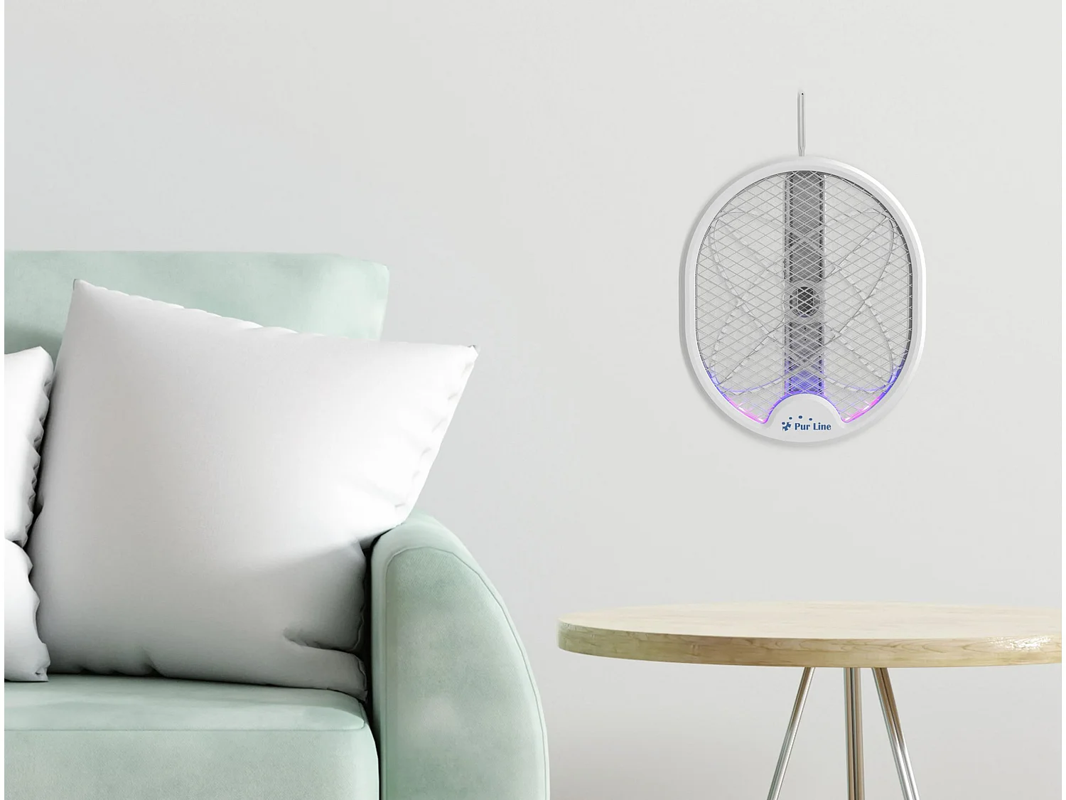 Raquette anti-insecte multi-positions avec USB