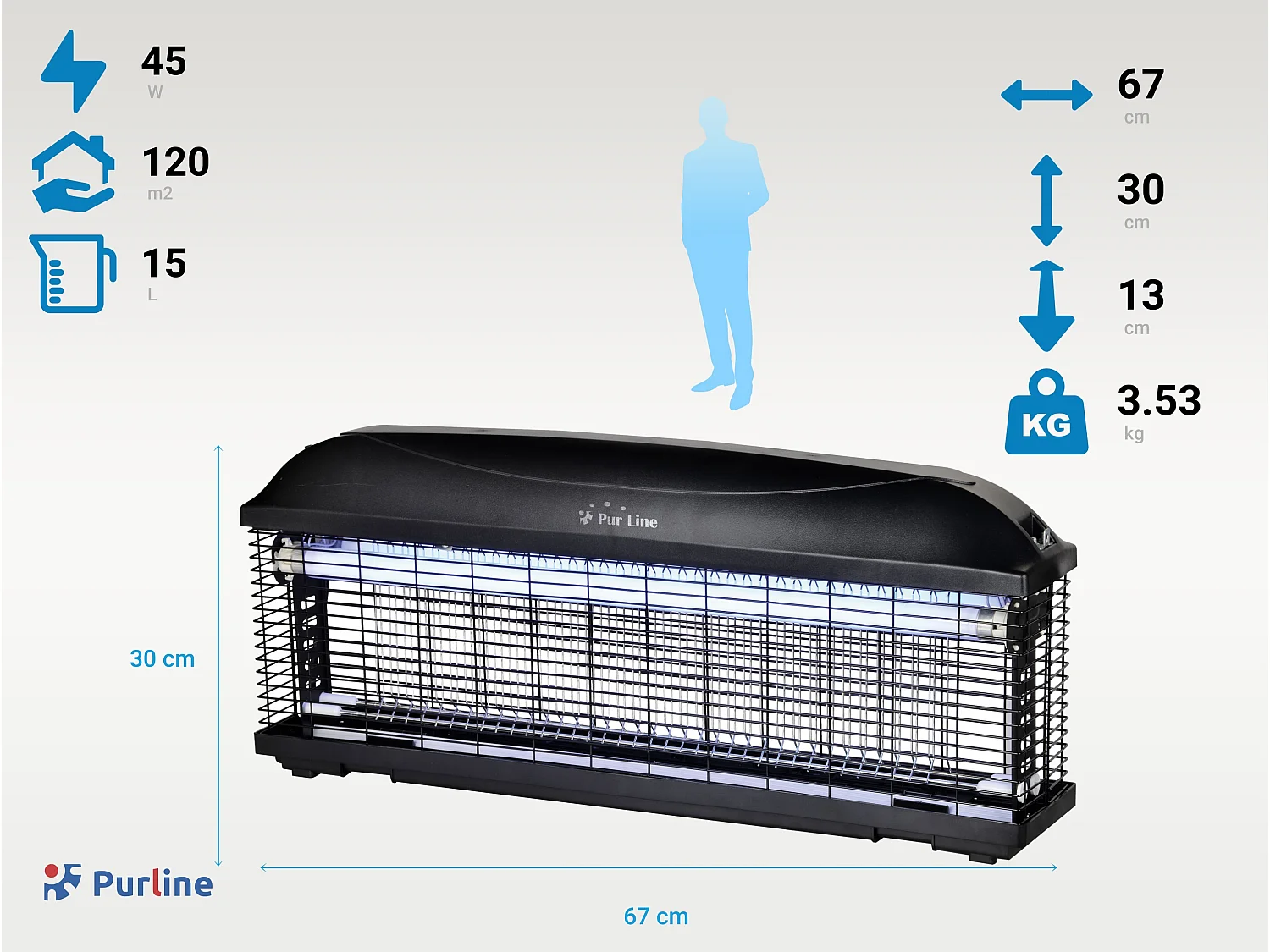 Tue Insectes Électrique 45W avec lumière ultraviolette