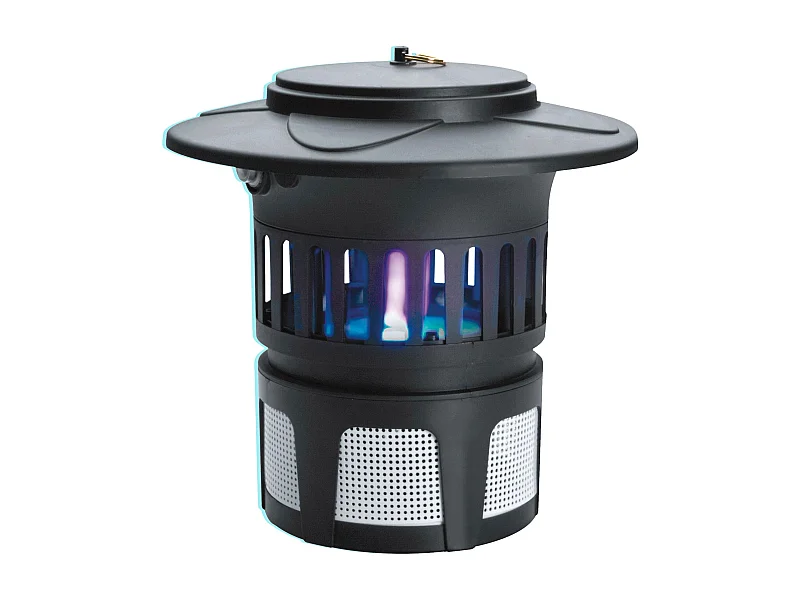 Mata insetos de mesa com ventilador para uso exterior.