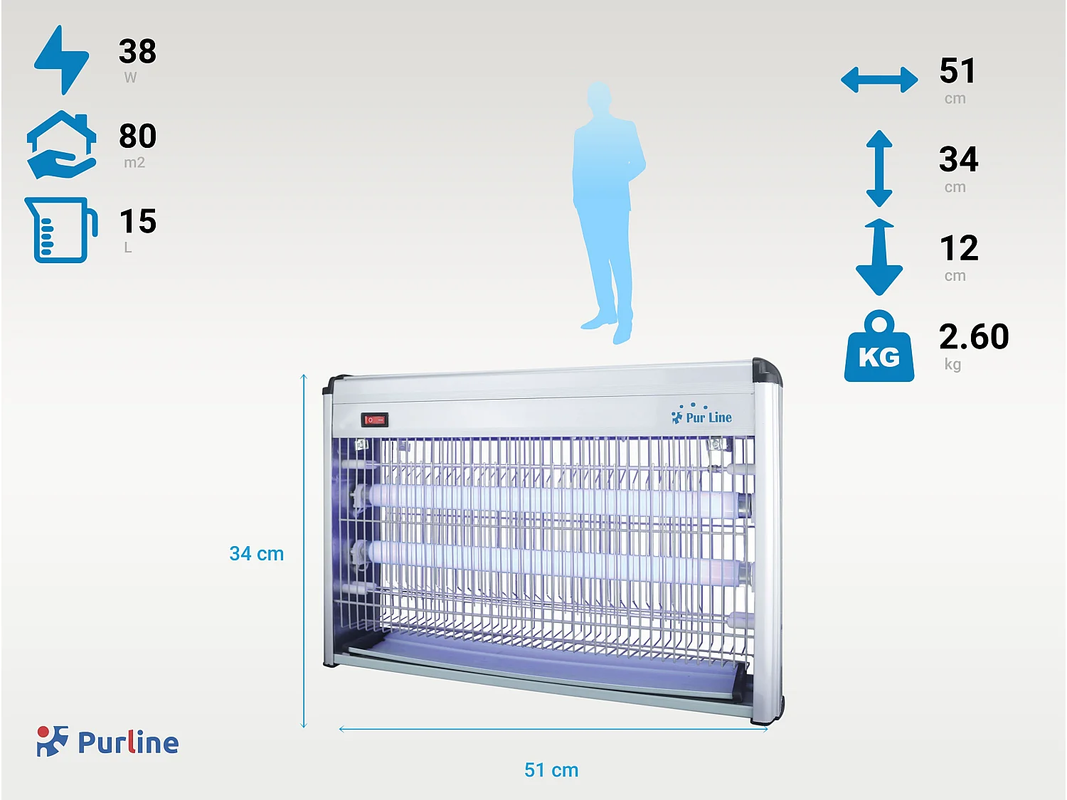 Professionele insectenverdelger 30W met ultraviolet licht