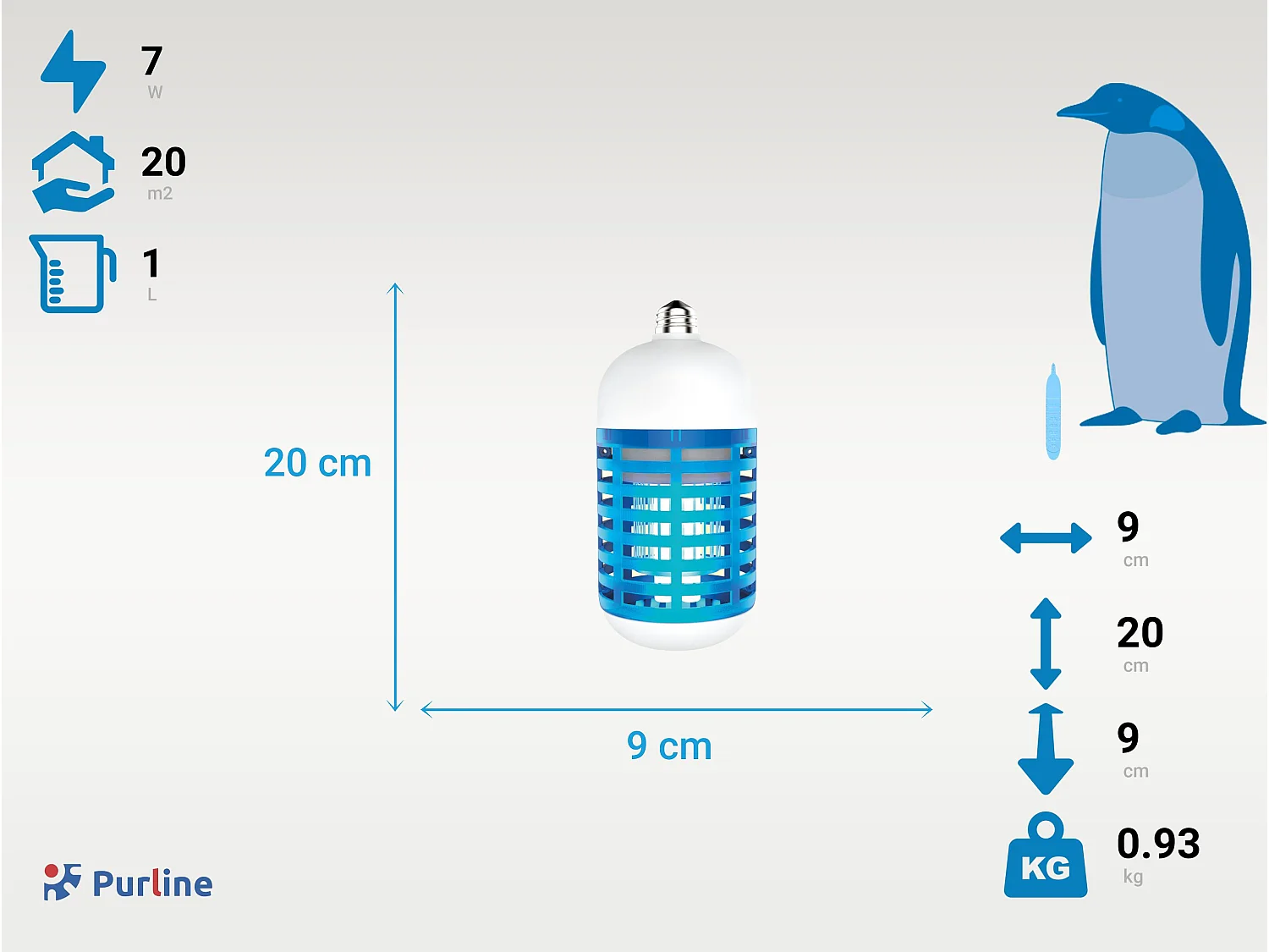 Ampoule anti moustique standard E27 lumière ultraviolette