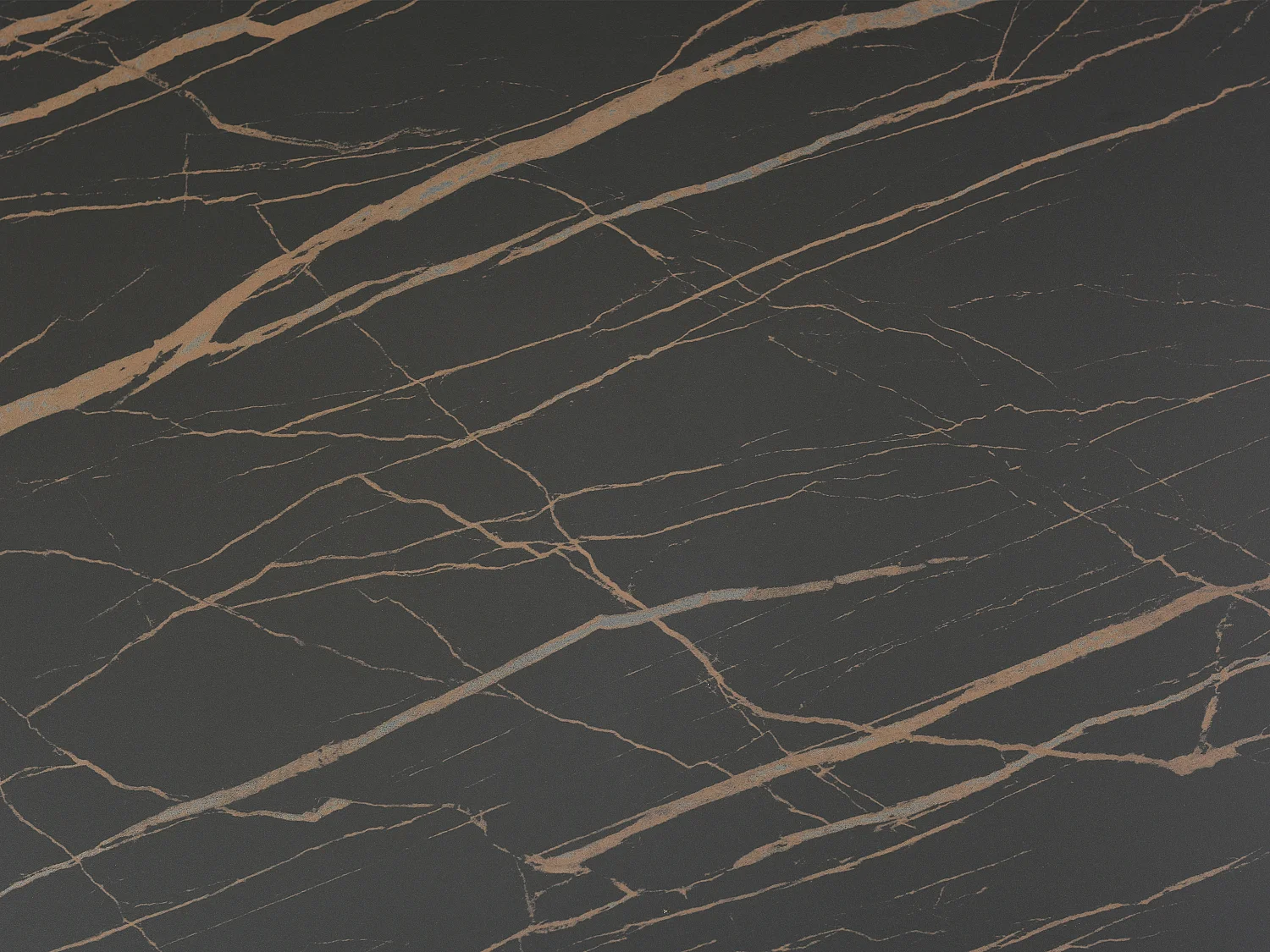 Table à manger extensible 6 à 10 personnes en verre trempé, céramique et métal - Effet marbre noir et doré - LOZIPA de Maison Céphy